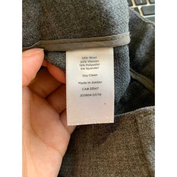 Talbots Women's High Rise Flat Front Straight Ankle Pant Gray Size 10 - Picture 5 of 6